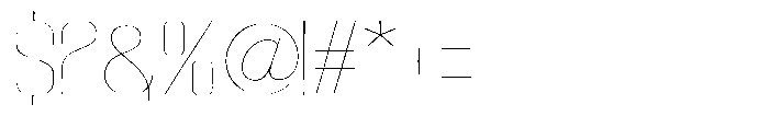Grivon Thin Expanded Font OTHER CHARS