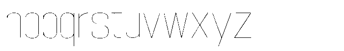 Grivon Thin Expanded Font LOWERCASE