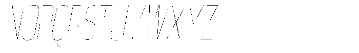 Grivon Thin Slanted Condensed Font UPPERCASE