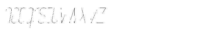 Grivon Thin Slanted Condensed Font LOWERCASE