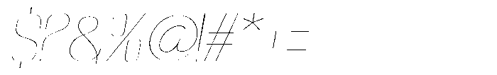 Grivon Thin Slanted Expanded Font OTHER CHARS