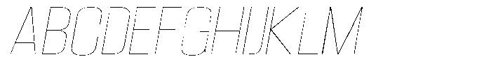 Grivon Thin Slanted Expanded Font UPPERCASE