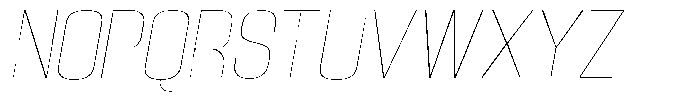 Grivon Thin Slanted Expanded Font UPPERCASE
