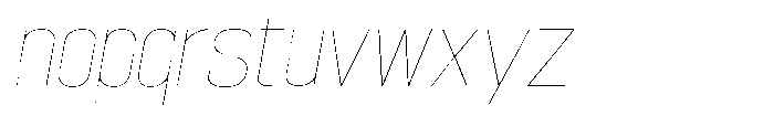 Grivon Thin Slanted Expanded Font LOWERCASE