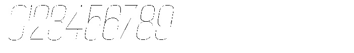 Grivon Thin Slanted Font OTHER CHARS
