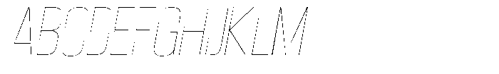 Grivon Thin Slanted Font UPPERCASE