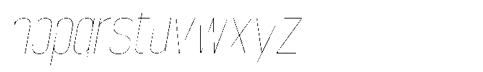 Grivon Thin Slanted Font LOWERCASE
