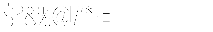 Grivon Thin Font OTHER CHARS