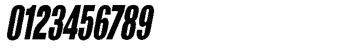 Grivon V02 Black Extra Condensed Slant Font OTHER CHARS
