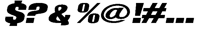 Grivon V02 Black Extra Exp Slant Font OTHER CHARS