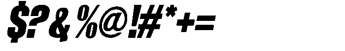 Grivon V02 Black Semi Condensed Slant Font OTHER CHARS