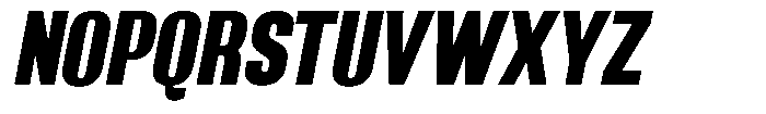 Grivon V02 Black Semi Condensed Slant Font UPPERCASE