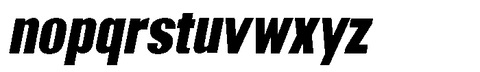Grivon V02 Black Semi Condensed Slant Font LOWERCASE