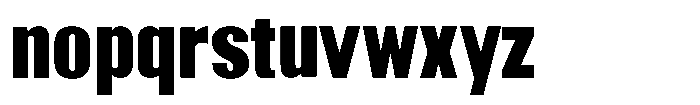 Grivon V02 Black Semi Condensed Font LOWERCASE