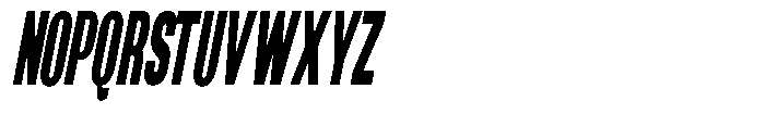 Grivon V02 Black Ultra Condensed Slant Font UPPERCASE