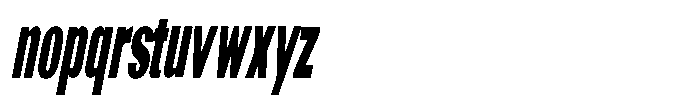 Grivon V02 Black Ultra Condensed Slant Font LOWERCASE