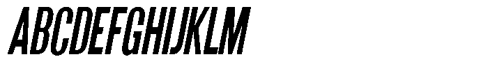 Grivon V02 Bold Extra Condensed Slant Font UPPERCASE