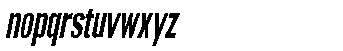 Grivon V02 Bold Extra Condensed Slant Font LOWERCASE