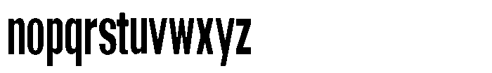 Grivon V02 Bold Extra Condensed Font LOWERCASE