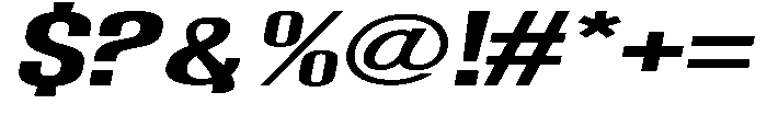 Grivon V02 Bold Extra Exp Slant Font OTHER CHARS