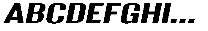 Grivon V02 Bold Extra Exp Slant Font UPPERCASE