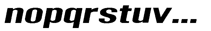 Grivon V02 Bold Extra Exp Slant Font LOWERCASE
