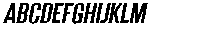 Grivon V02 Bold Semi Condensed Slant Font UPPERCASE