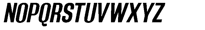Grivon V02 Bold Semi Condensed Slant Font UPPERCASE