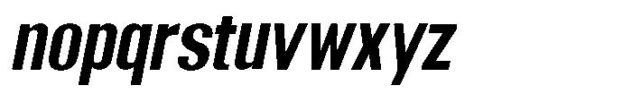 Grivon V02 Bold Semi Condensed Slant Font LOWERCASE