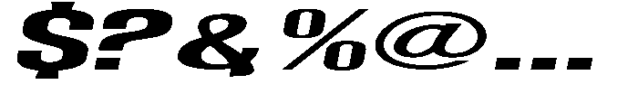 Grivon V02 Bold Ult Exp Slant Font OTHER CHARS