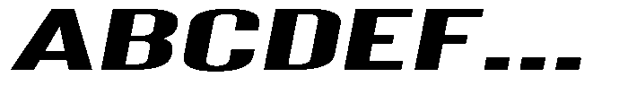 Grivon V02 Bold Ult Exp Slant Font UPPERCASE