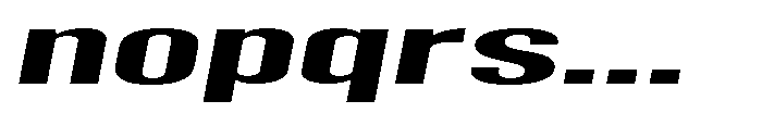 Grivon V02 Bold Ult Exp Slant Font LOWERCASE