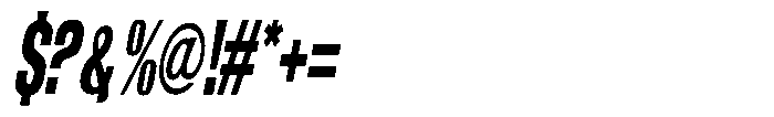 Grivon V02 Extra Bold Extra Condensed Slant Font OTHER CHARS