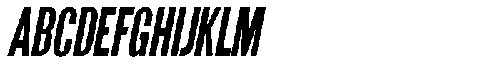 Grivon V02 Extra Bold Extra Condensed Slant Font UPPERCASE