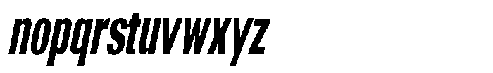 Grivon V02 Extra Bold Extra Condensed Slant Font LOWERCASE