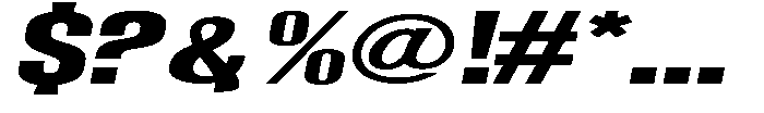 Grivon V02 Extra Bold Extra Exp Slant Font OTHER CHARS