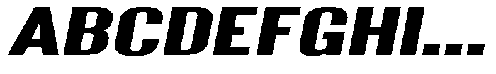 Grivon V02 Extra Bold Extra Exp Slant Font UPPERCASE