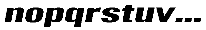 Grivon V02 Extra Bold Extra Exp Slant Font LOWERCASE