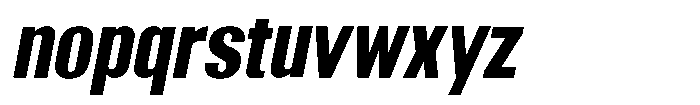 Grivon V02 Extra Bold Semi Condensed Slant Font LOWERCASE
