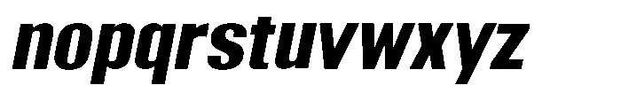 Grivon V02 Extra Bold Slant Font LOWERCASE