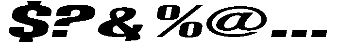 Grivon V02 Extra Bold Ult Exp Slant Font OTHER CHARS