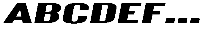Grivon V02 Extra Bold Ult Exp Slant Font UPPERCASE