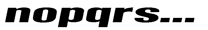 Grivon V02 Extra Bold Ult Exp Slant Font LOWERCASE