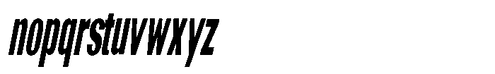 Grivon V02 Extra Bold Ultra Condensed Slant Font LOWERCASE