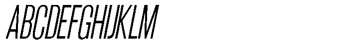Grivon V02 Extra Condensed Slant Font UPPERCASE