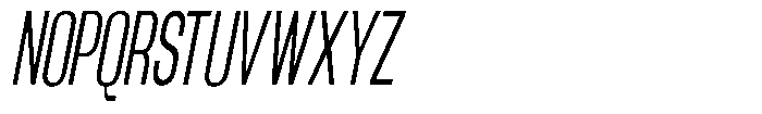 Grivon V02 Extra Condensed Slant Font UPPERCASE
