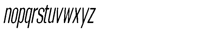 Grivon V02 Extra Condensed Slant Font LOWERCASE