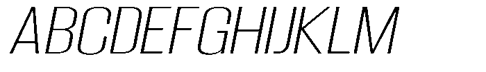 Grivon V02 Extra Light Exp Slant Font UPPERCASE