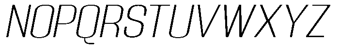 Grivon V02 Extra Light Exp Slant Font UPPERCASE