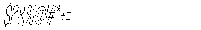 Grivon V02 Extra Light Extra Condensed Slant Font OTHER CHARS